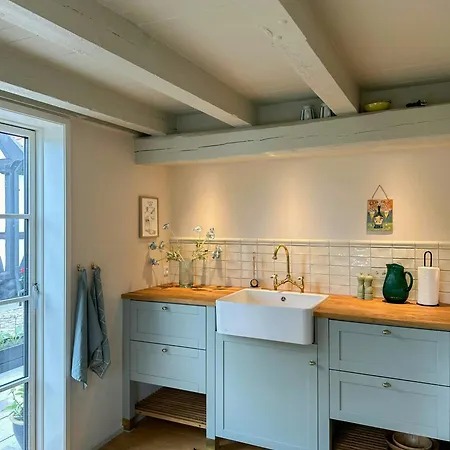 Half-timbered House With Harbor View In * Ebeltoft